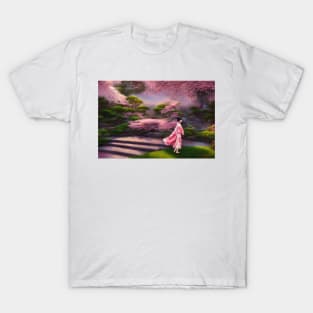 Kimono Cherry Blossom Gardens T-Shirt